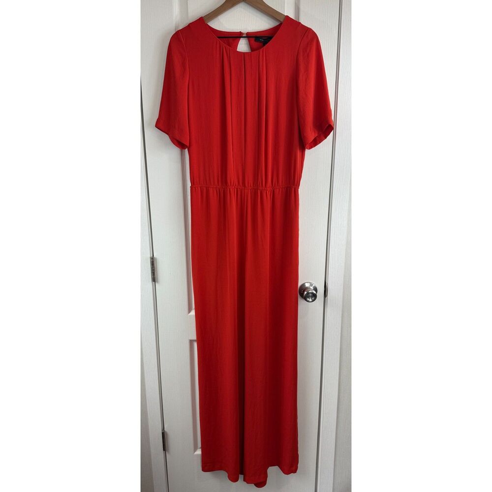BCBG MAXAZRIA Women's Maddison Jumpsuit Pants Curry Red Size M NWT!